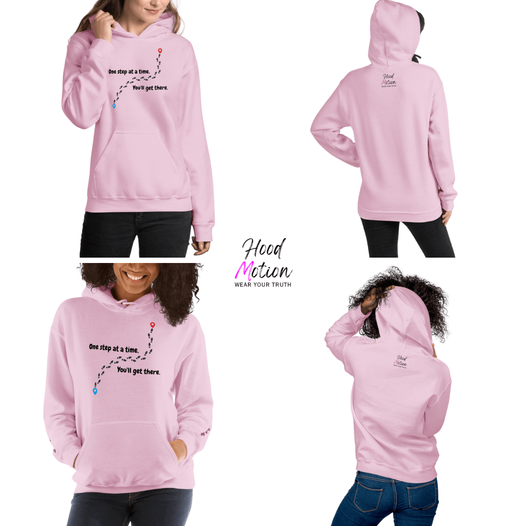 One Step at a Time - Unisex Hoodie (with Wrist Embroidery)