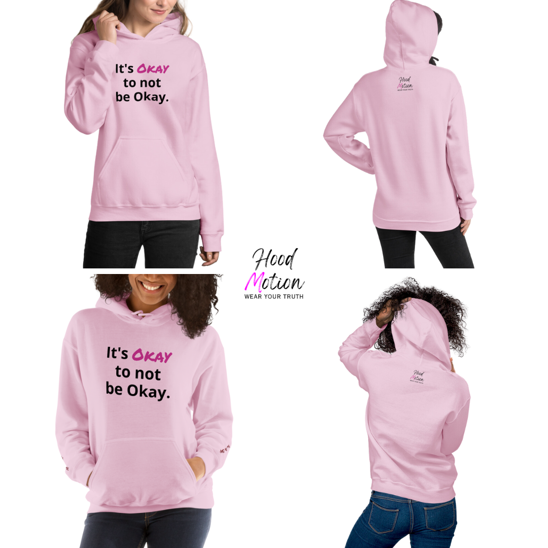 It's Okay to not be Okay v2 - Unisex Hoodie (with Wrist Embroidery)