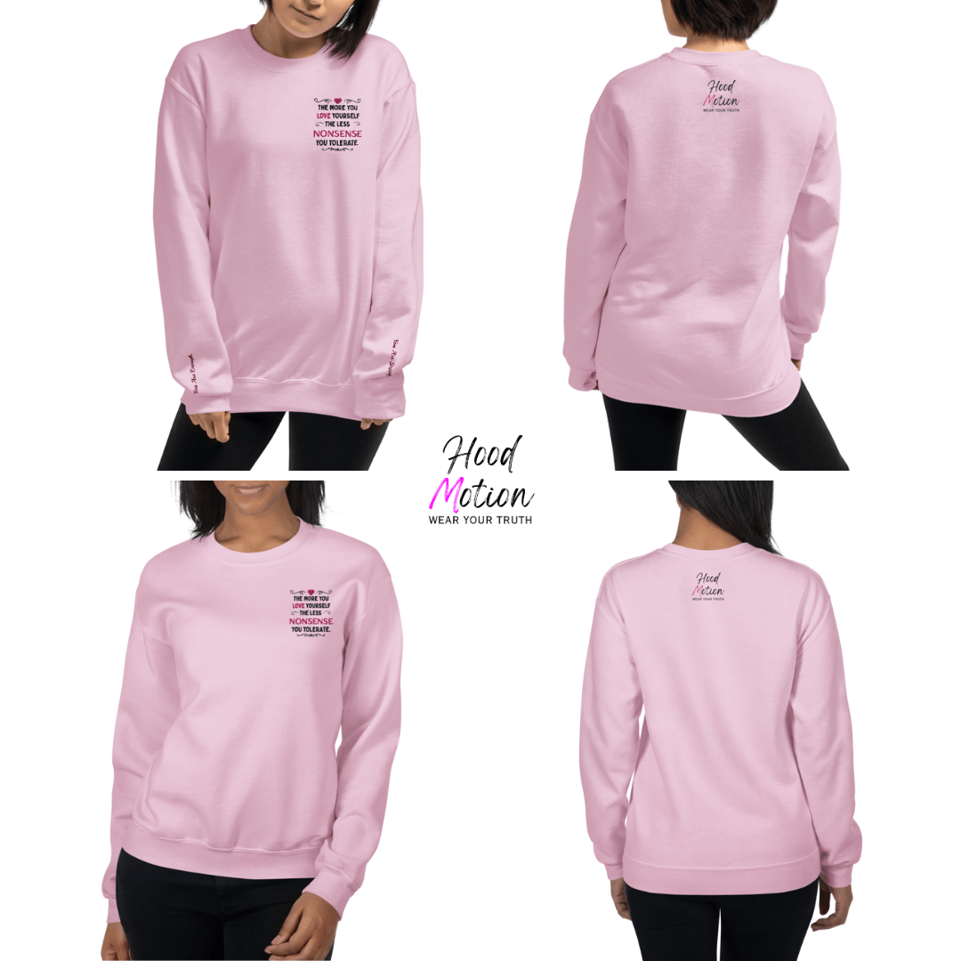 The More You Love Yourself - Unisex Sweatshirt (with Left Chest and Wrist Embroidery)