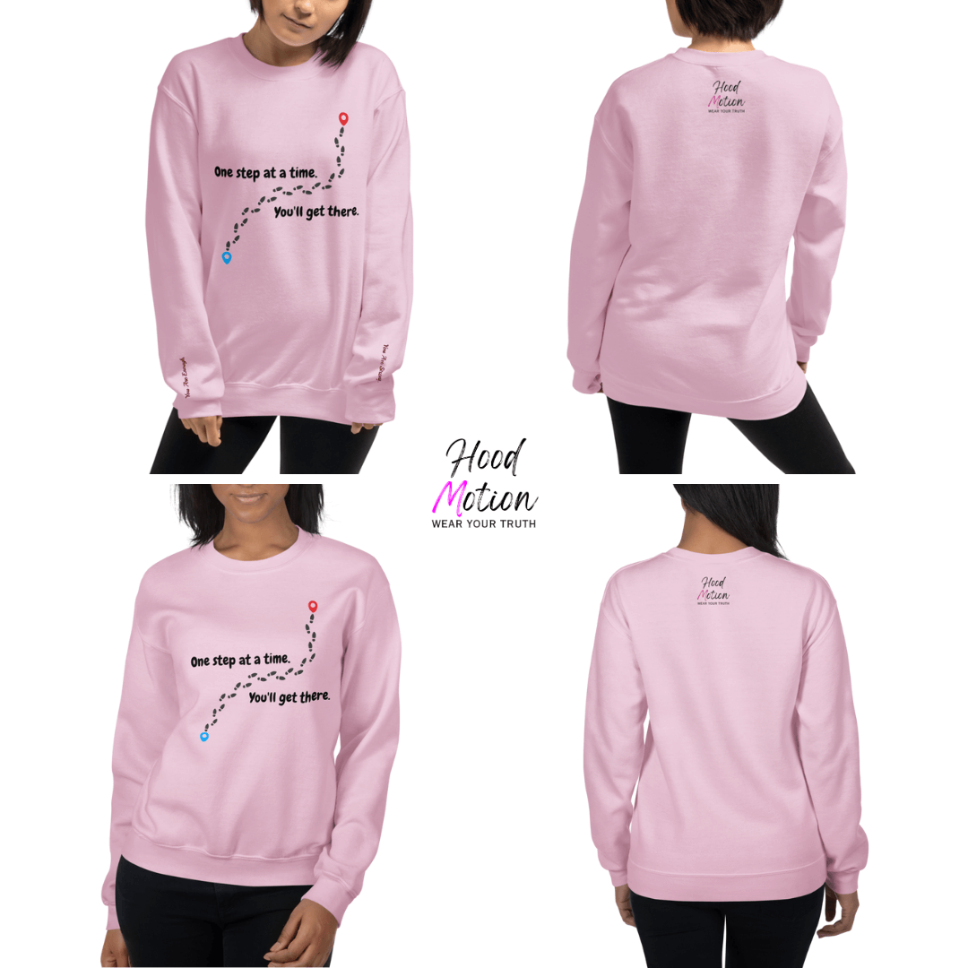 One Step At a Time - Unisex Sweatshirt (with Wrist Embroidery)