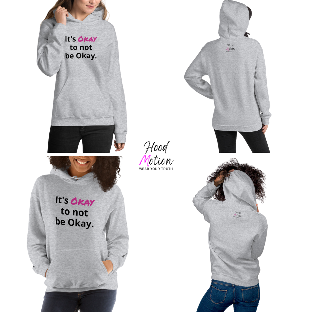 It's Okay to not be Okay v2 - Unisex Hoodie (with Wrist Embroidery)