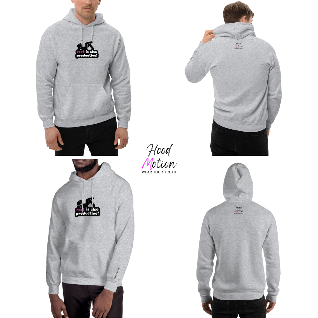 Rest Is Also Productive - Unisex Hoodie (with Wrist Embroidery)