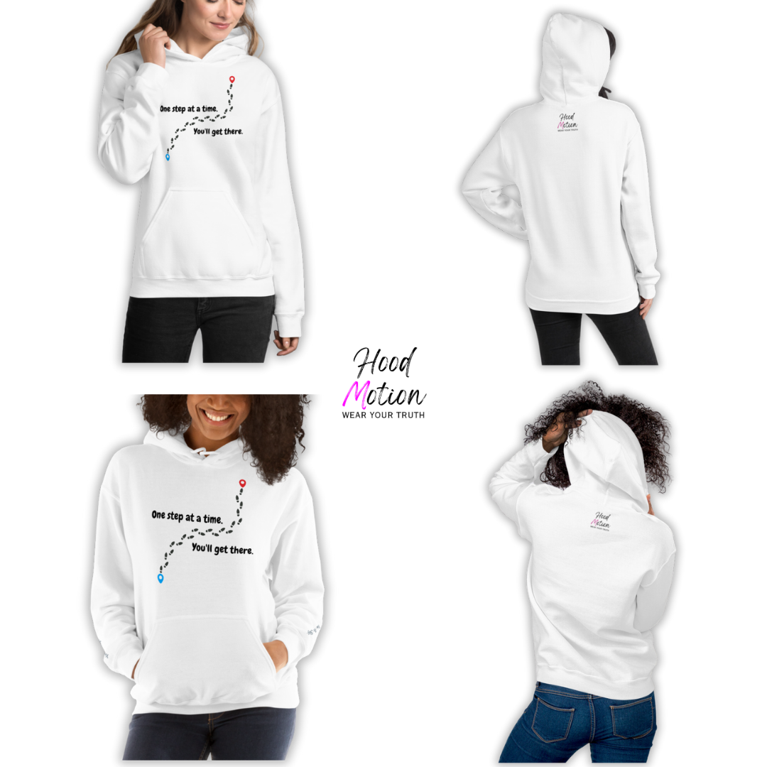 One Step at a Time - Unisex Hoodie (with Wrist Embroidery)