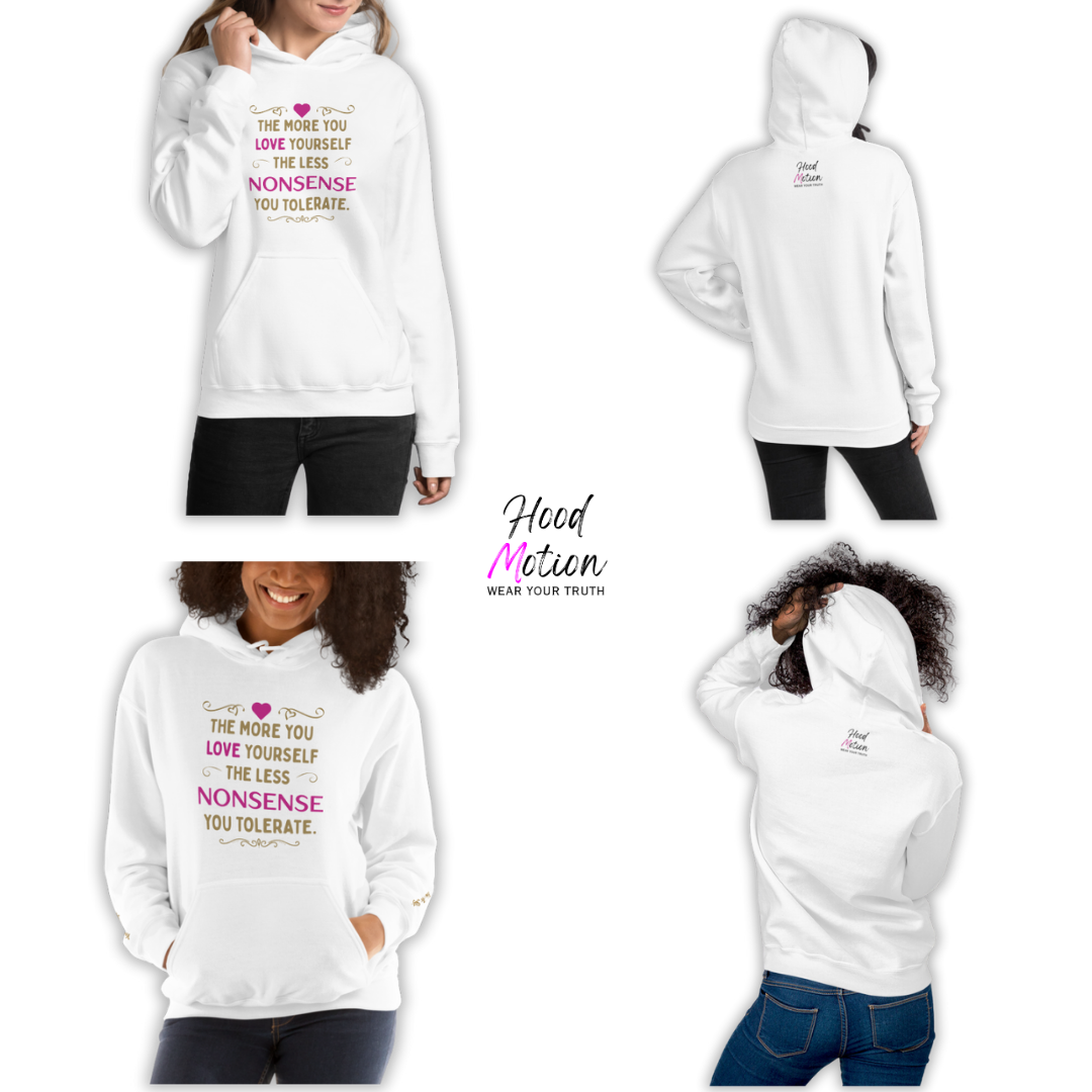 The More You Love Yourself - Unisex Hoodie (with Wrist Embroidery)