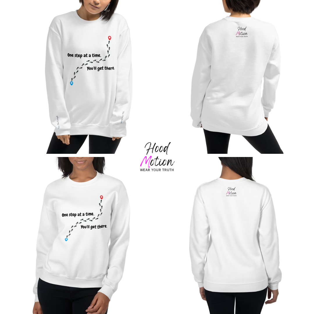 One Step At a Time - Unisex Sweatshirt (with Wrist Embroidery)