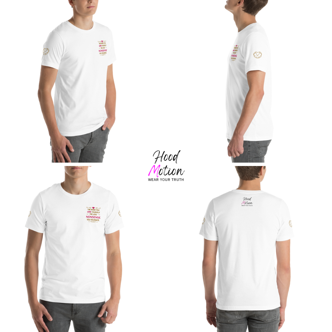 The More You Love Yourself - Unisex T-Shirt (with Left Chest and Sleeve Embroidery)