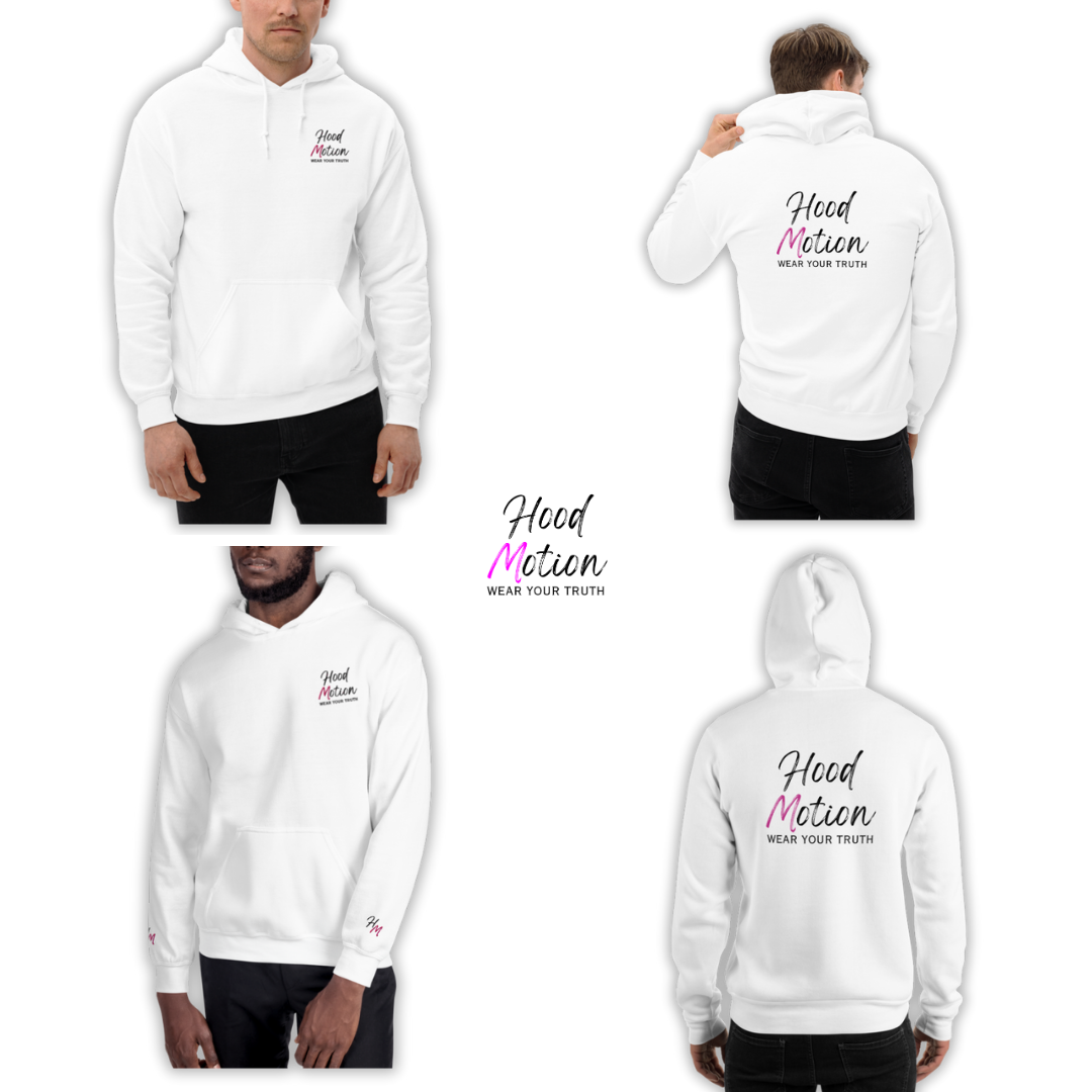 Hood Motion - Unisex Hoodie (with Left Chest and Wrist Embroidery + Back Print)