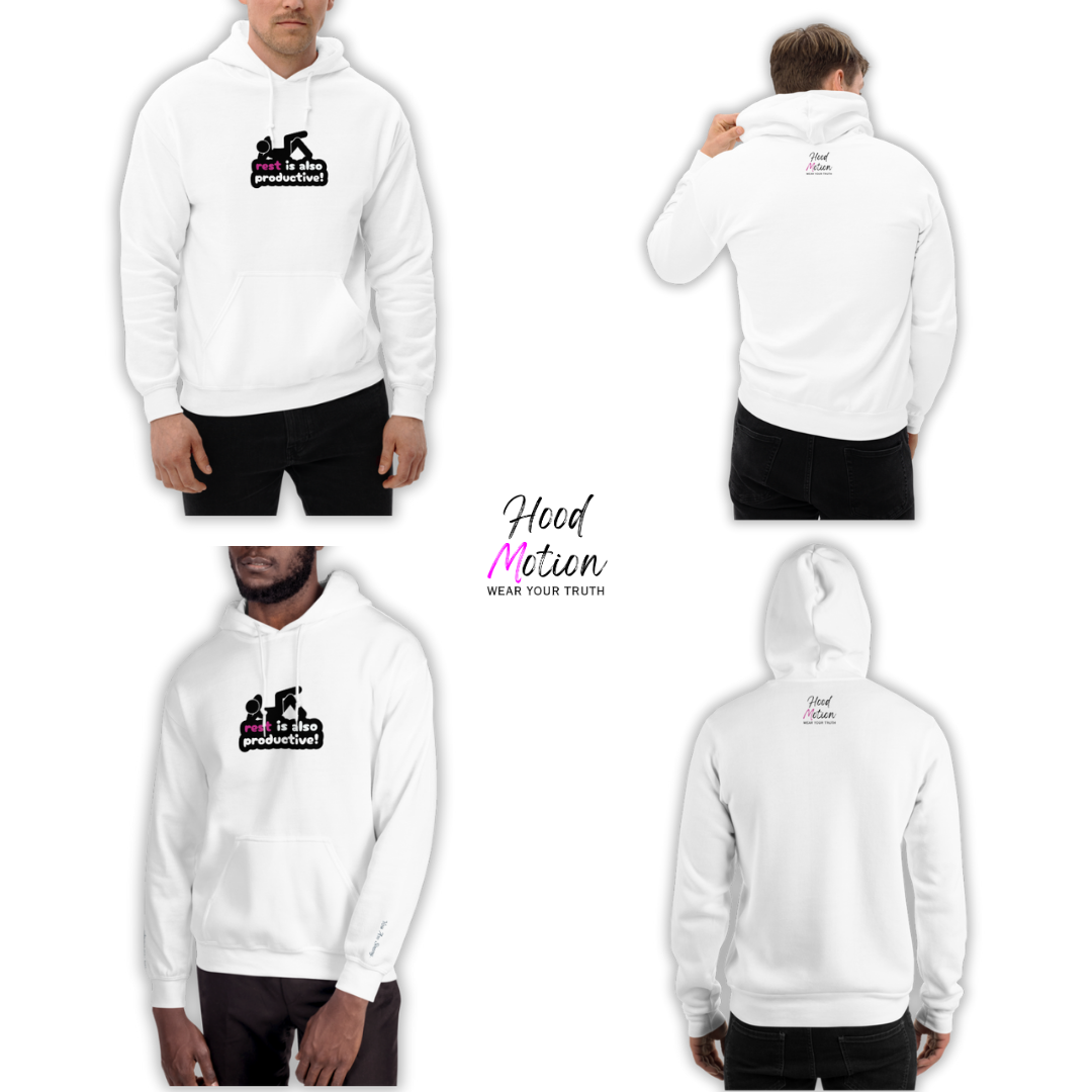 Rest Is Also Productive - Unisex Hoodie (with Wrist Embroidery)