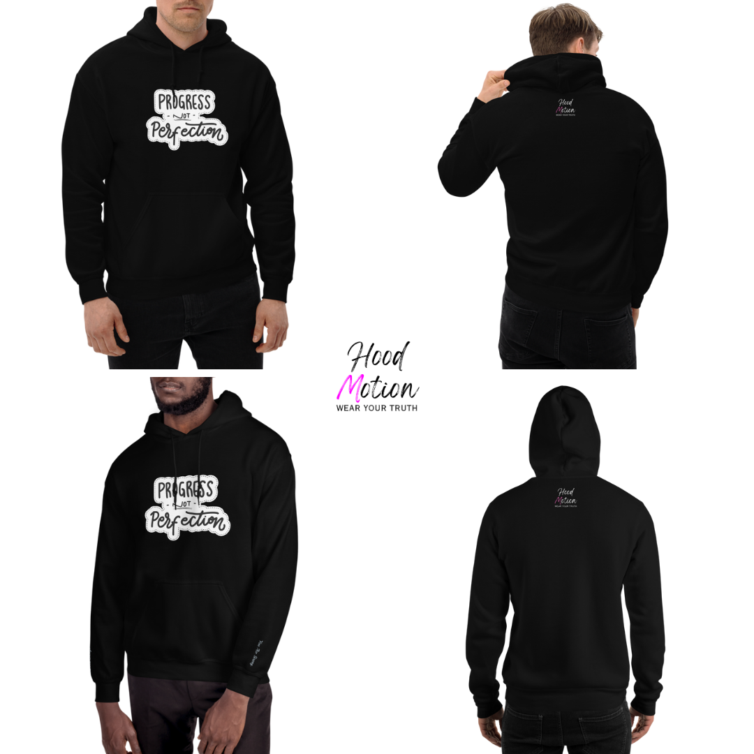 Progress NOT Perfection - Unisex Hoodie (with Wrist Embroidery)