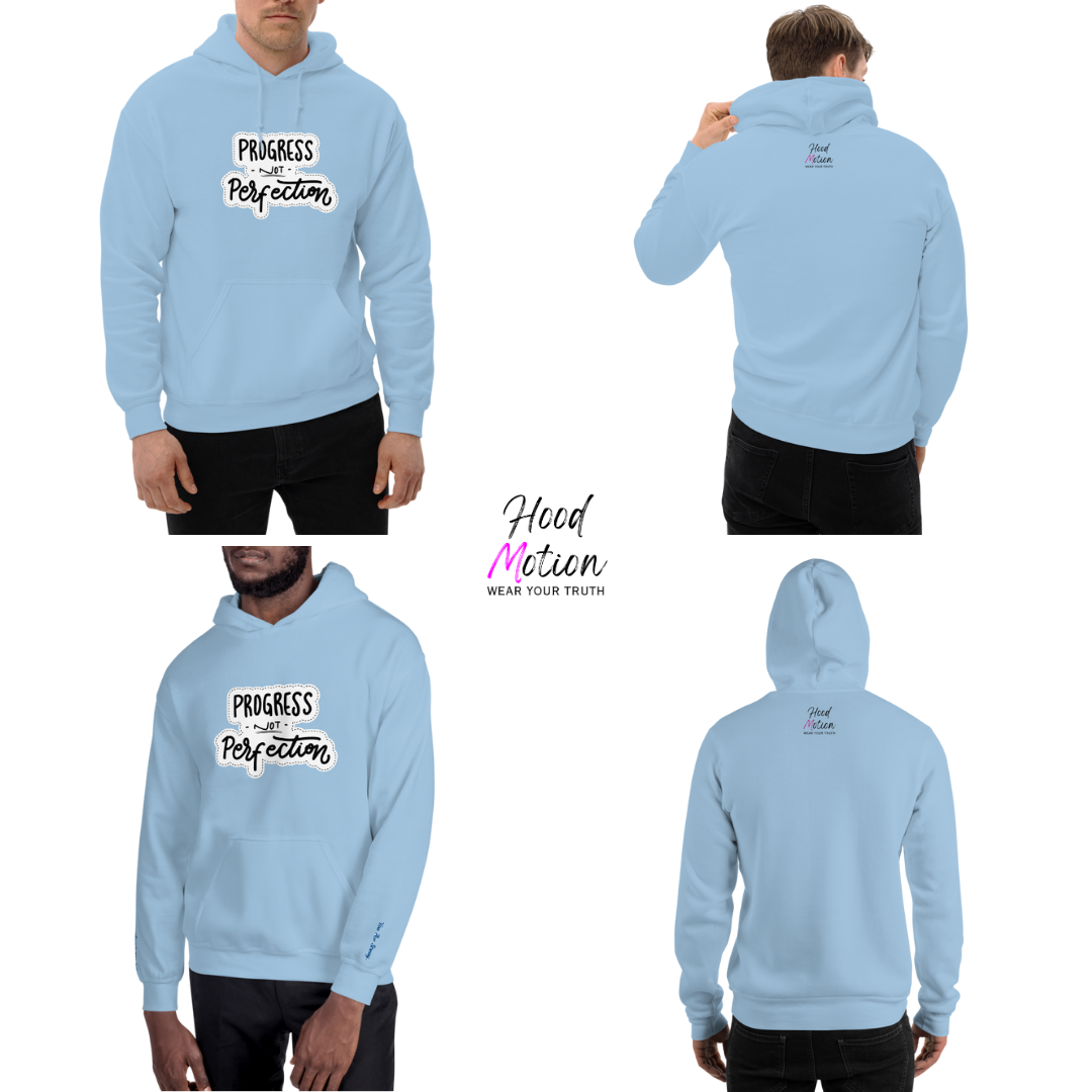 Progress NOT Perfection - Unisex Hoodie (with Wrist Embroidery)