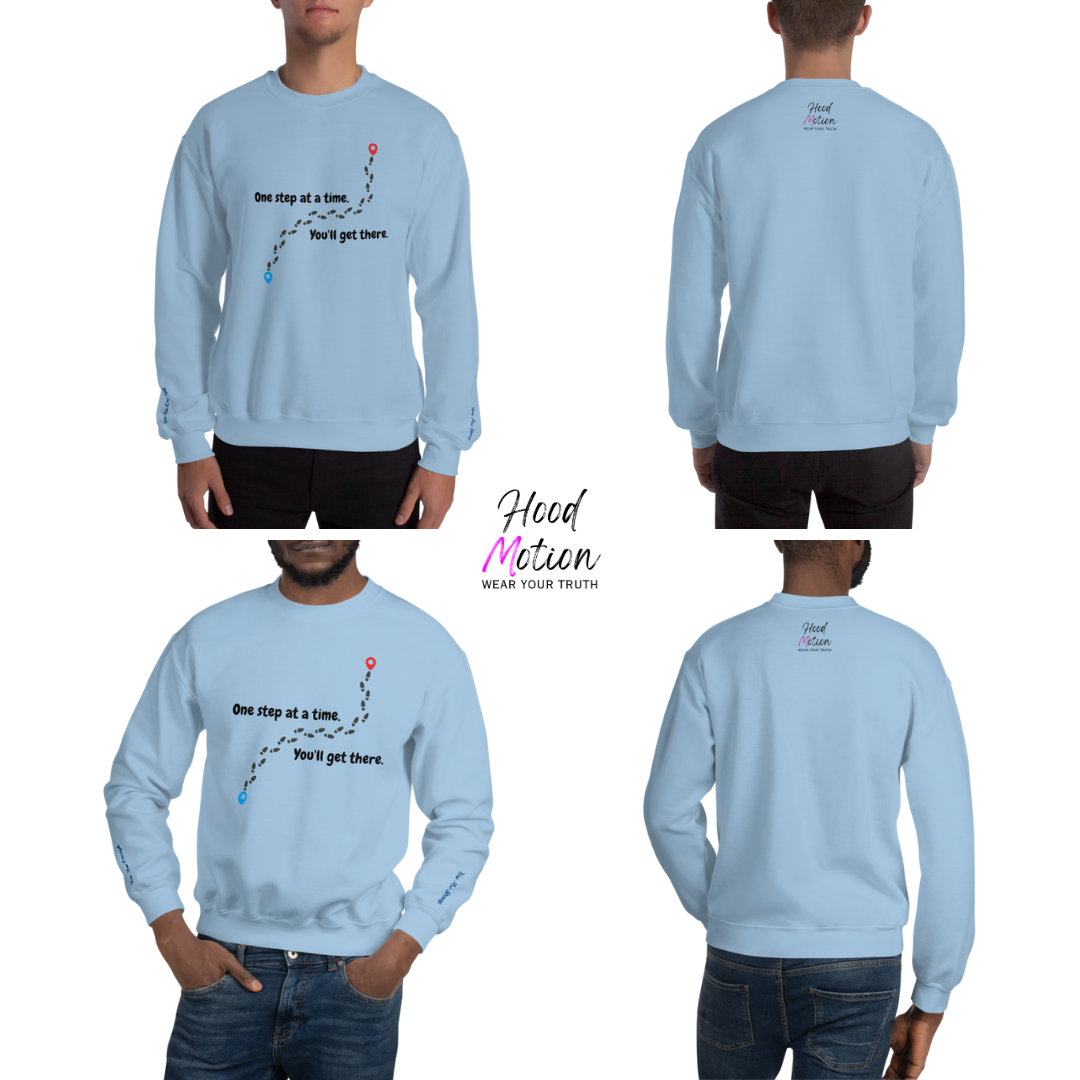 One Step At a Time - Unisex Sweatshirt (with Wrist Embroidery)