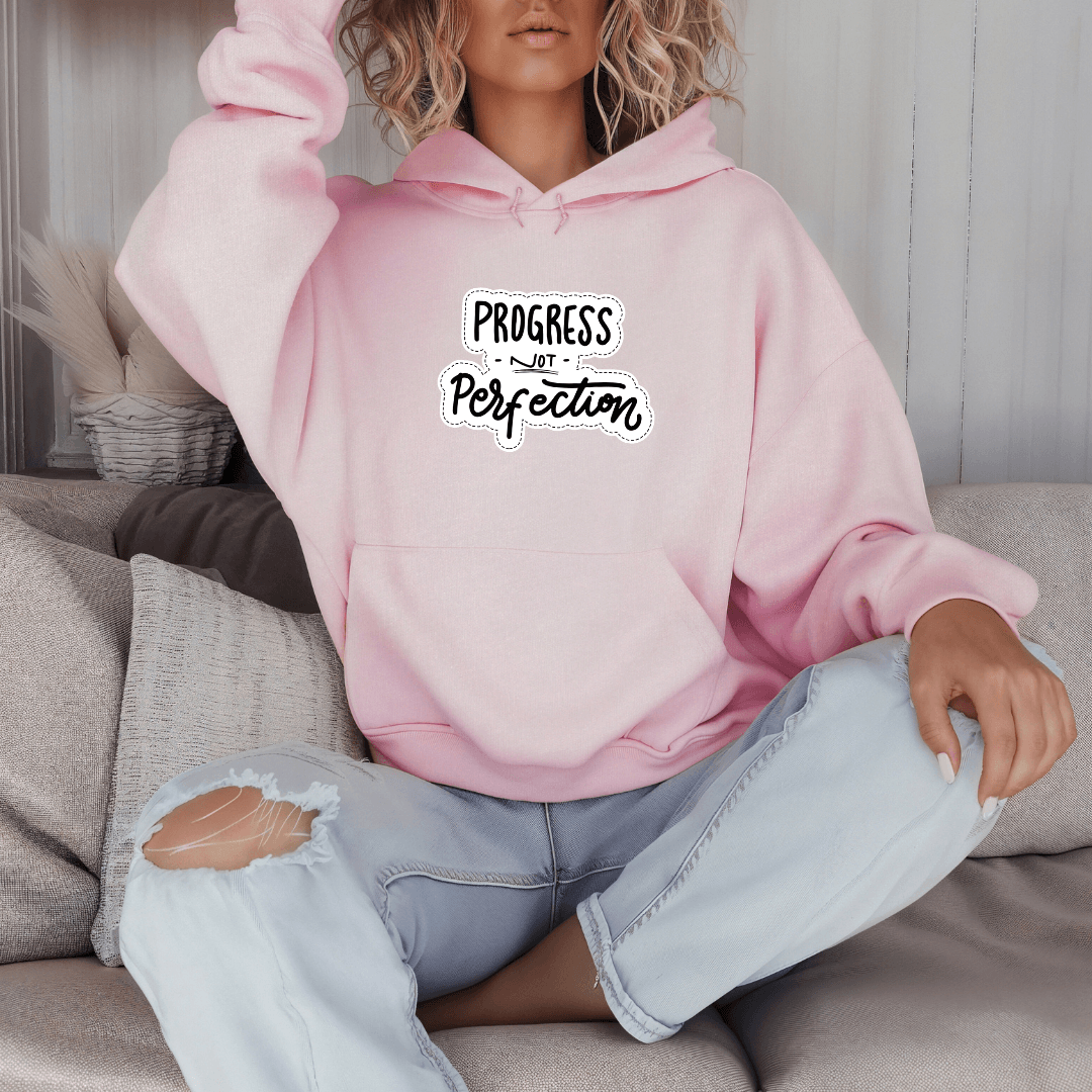 Progress NOT Perfection - Unisex Hoodie (with Wrist Embroidery)