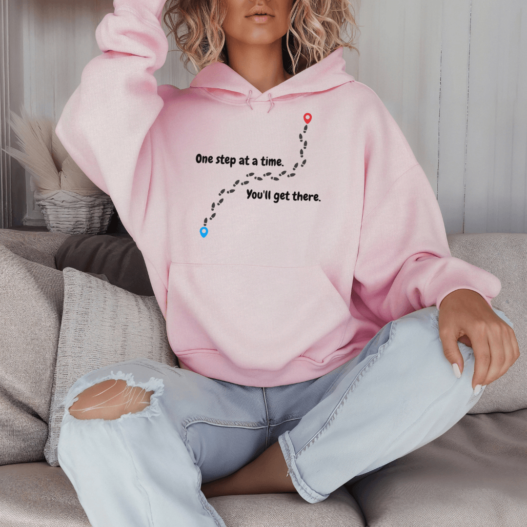 One Step at a Time - Unisex Hoodie (with Wrist Embroidery)