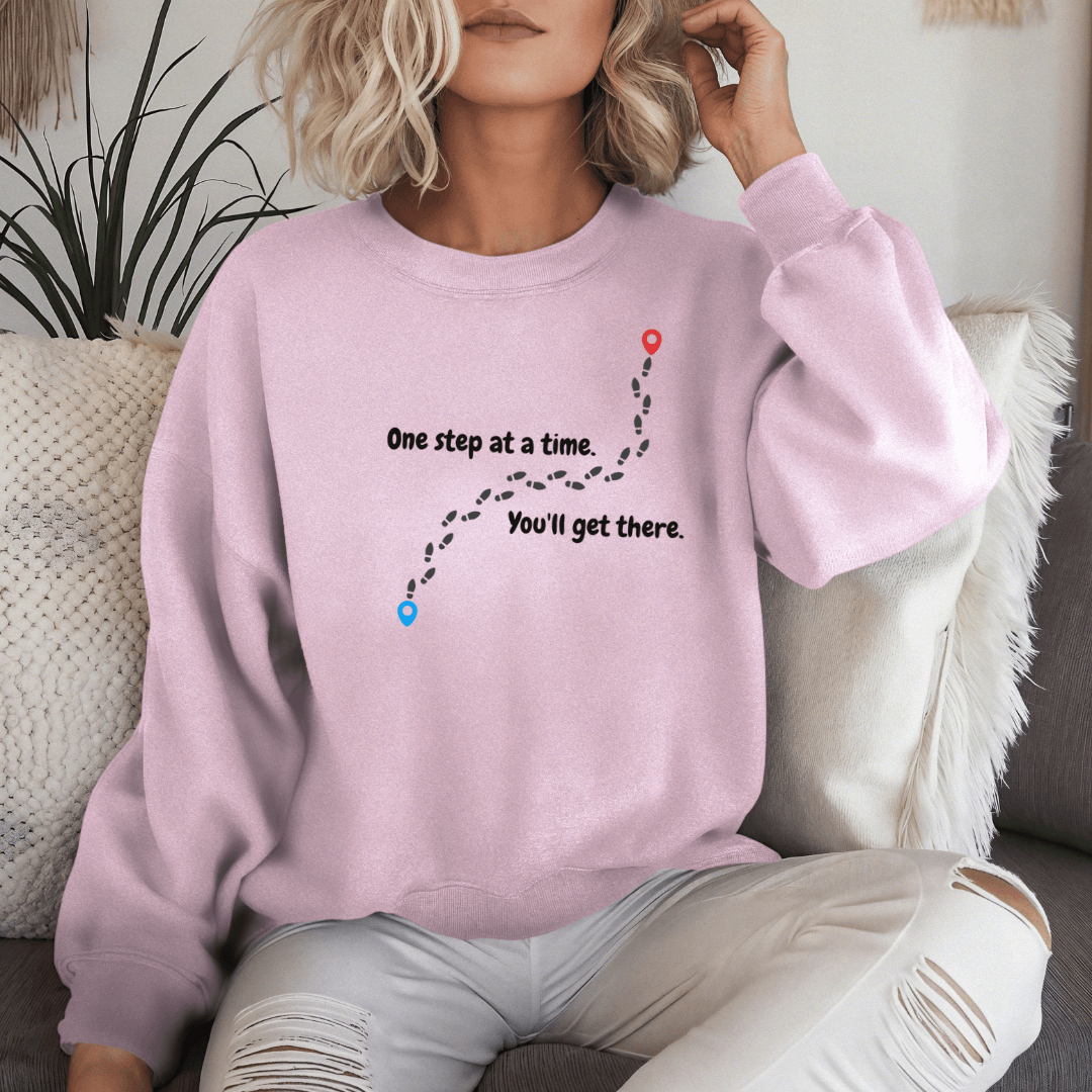 One Step At a Time - Unisex Sweatshirt (with Wrist Embroidery)