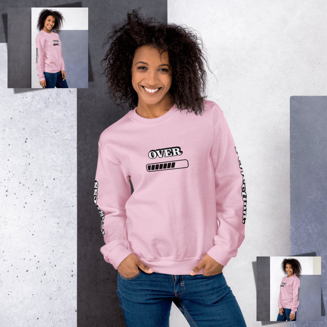 Progress OVER Perfection - Unisex Sweatshirt (with Sleeve Printing)