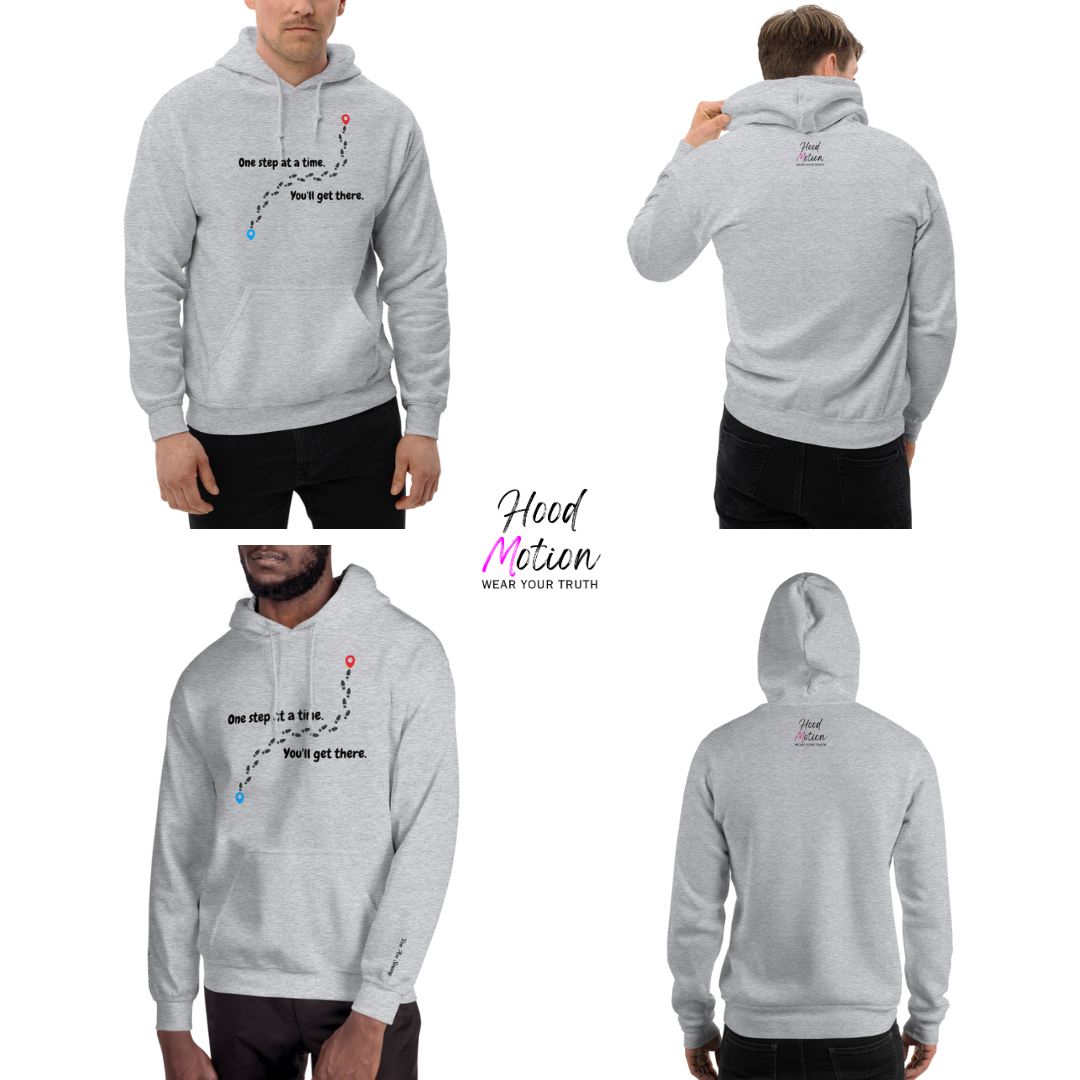 One Step at a Time - Unisex Hoodie (with Wrist Embroidery)