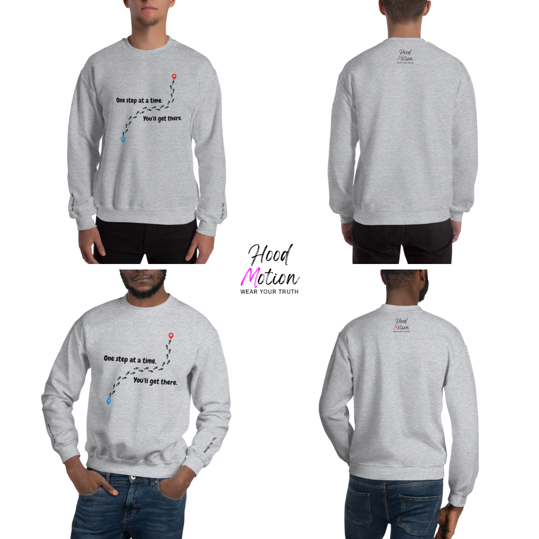 One Step At a Time - Unisex Sweatshirt (with Wrist Embroidery)