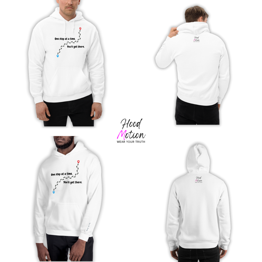 One Step at a Time - Unisex Hoodie (with Wrist Embroidery)