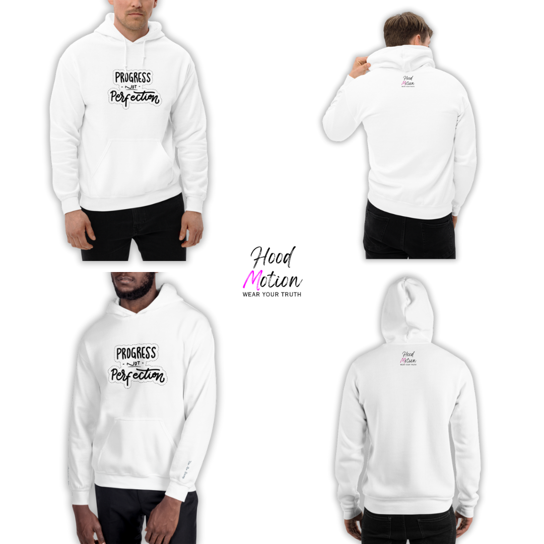 Progress NOT Perfection - Unisex Hoodie (with Wrist Embroidery)