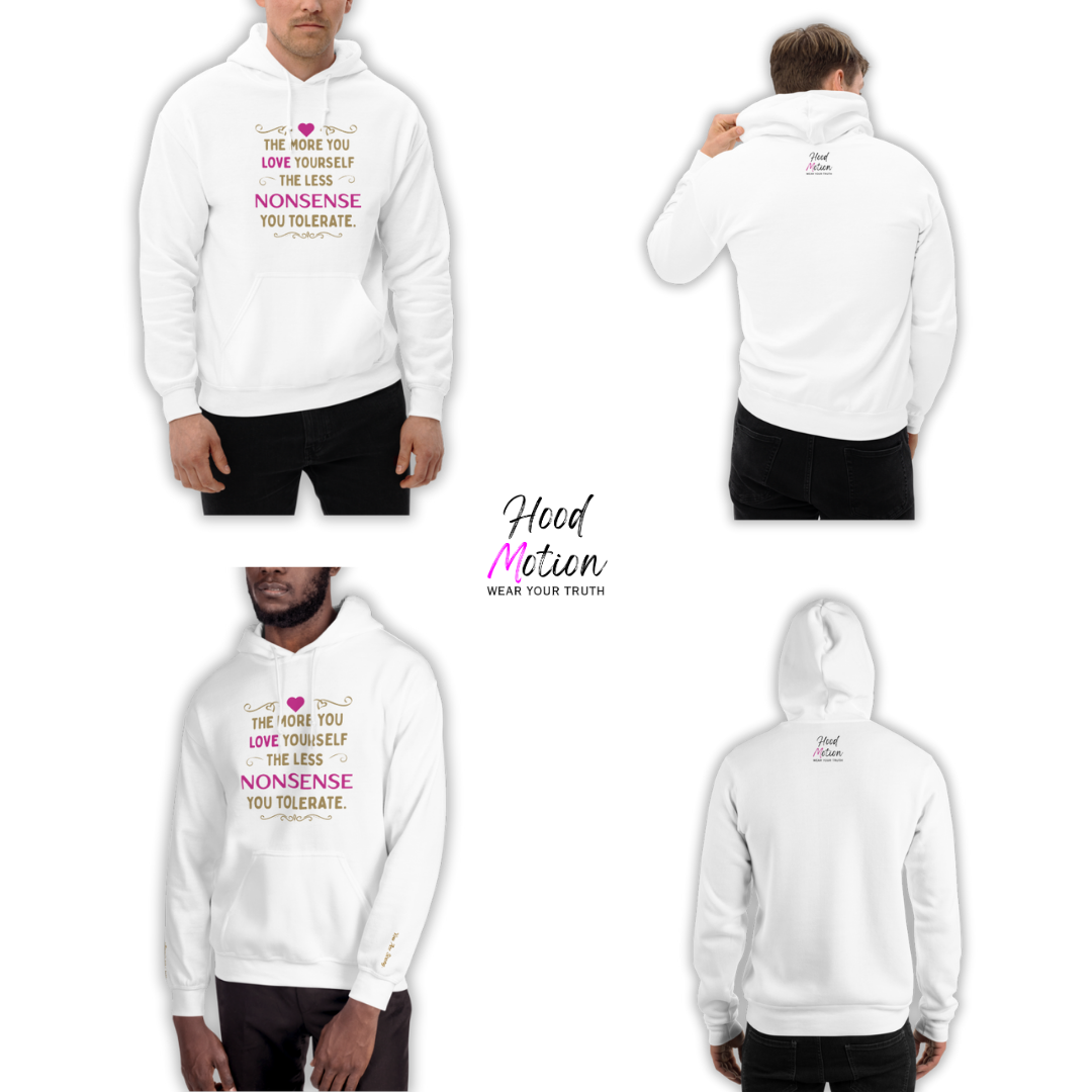 The More You Love Yourself - Unisex Hoodie (with Wrist Embroidery)