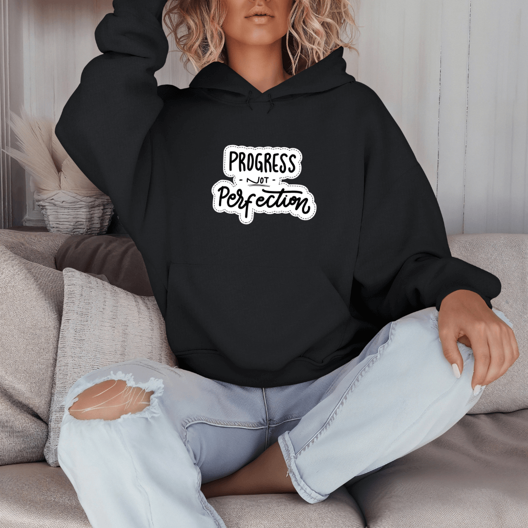 Progress NOT Perfection - Unisex Hoodie (with Wrist Embroidery)