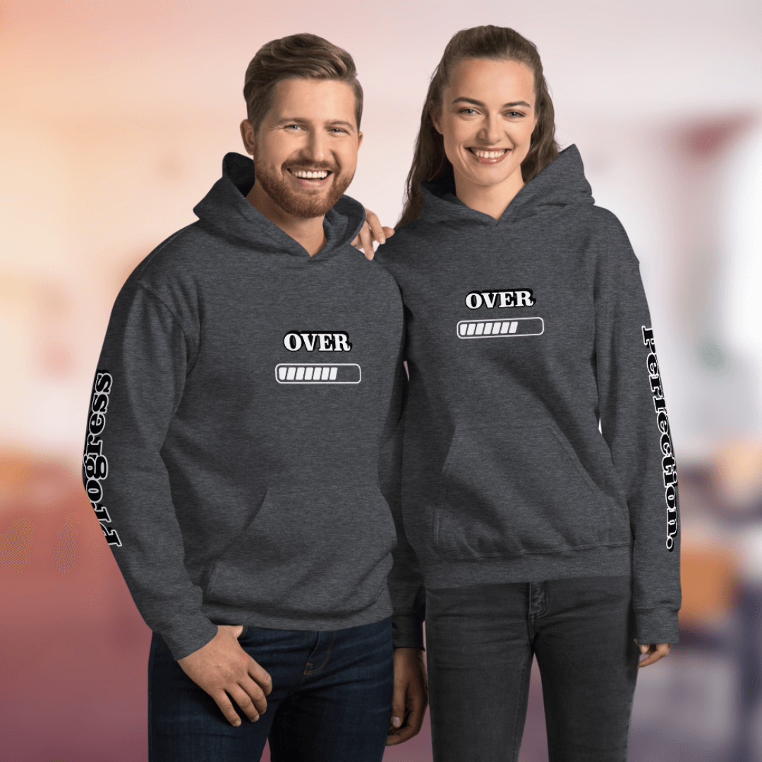 Progress OVER Perfection - Unisex Hoodie (with Sleeve Printing)