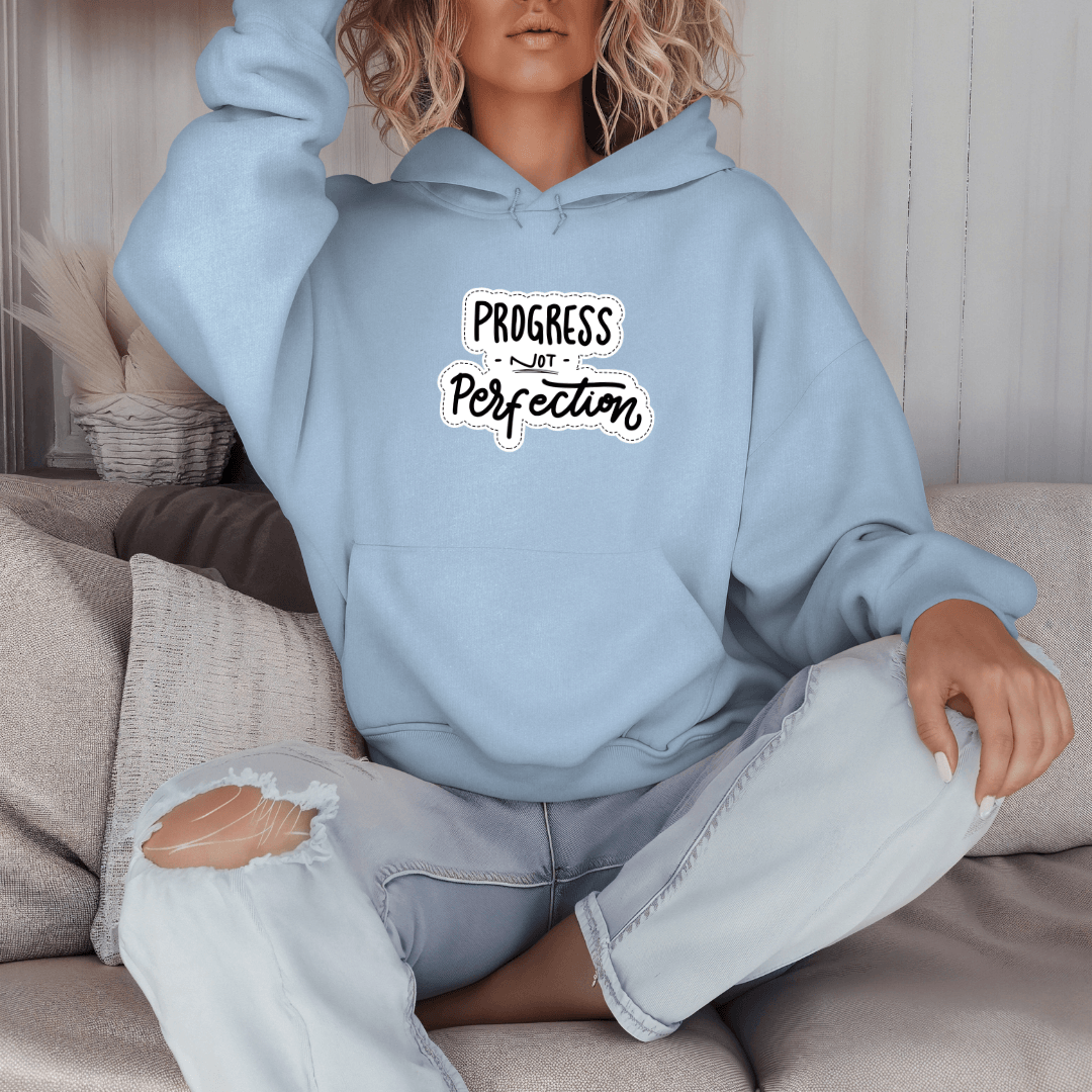 Progress NOT Perfection - Unisex Hoodie (with Wrist Embroidery)
