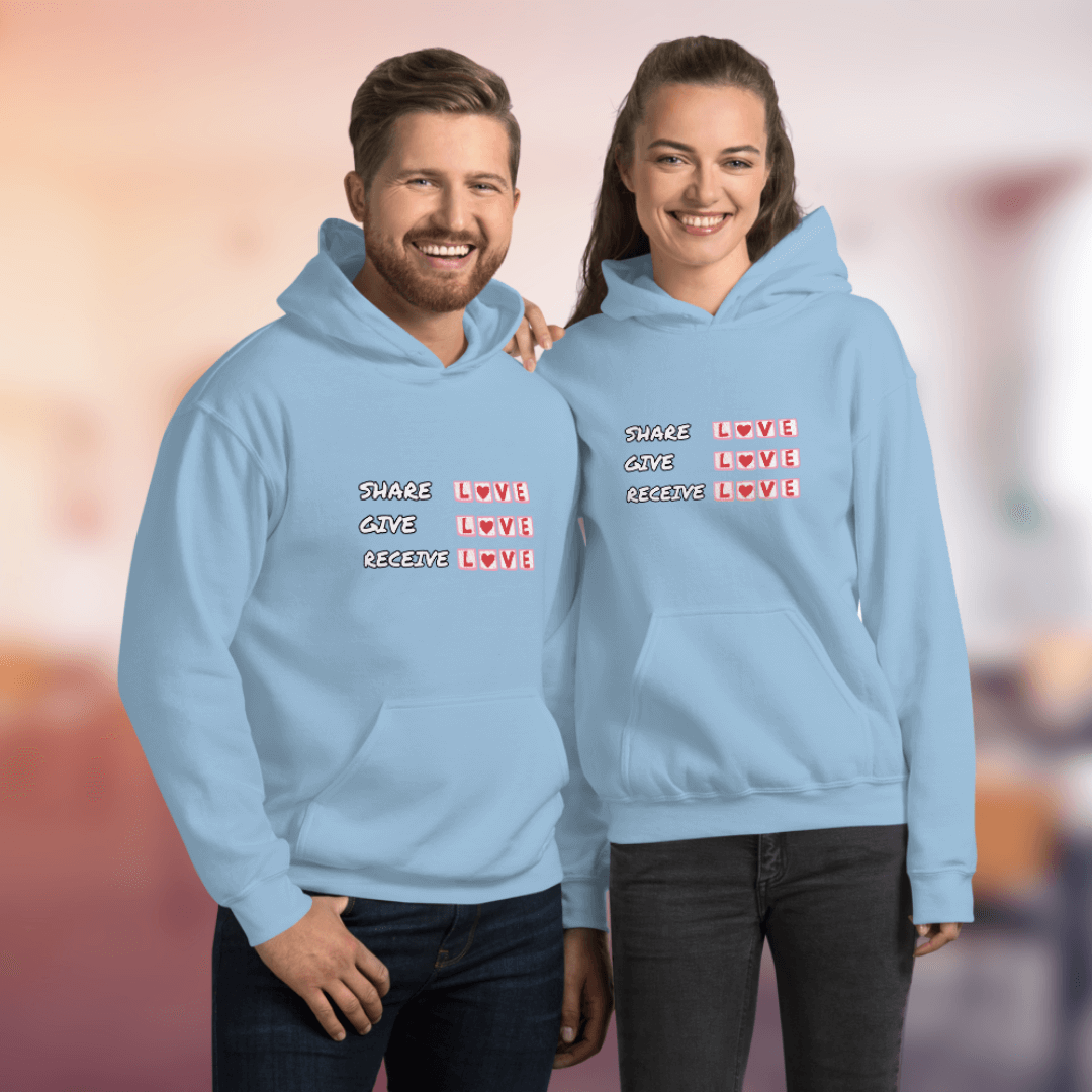 Share Give Receive Love - Unisex Hoodie