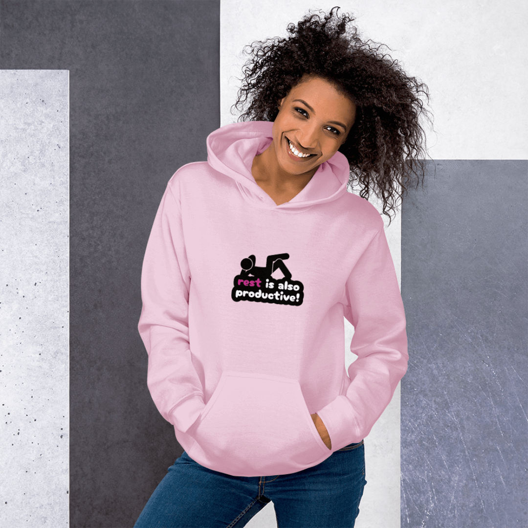 Rest Is Also Productive - Unisex Hoodie (with Wrist Embroidery)