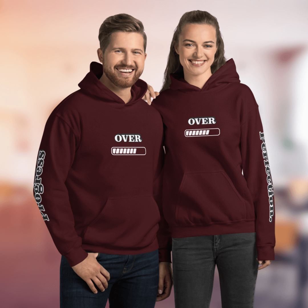 Progress OVER Perfection - Unisex Hoodie (with Sleeve Printing)