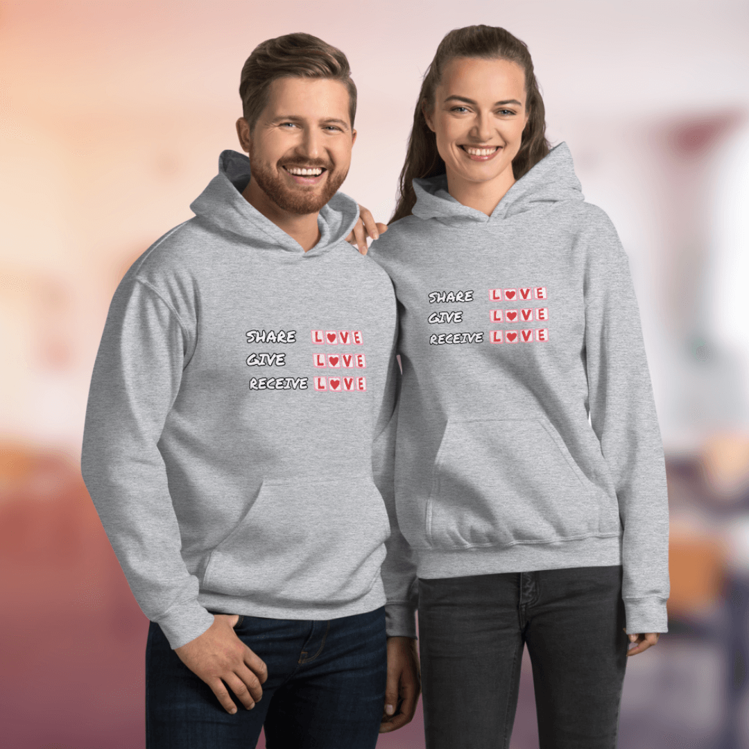 Share Give Receive Love - Unisex Hoodie