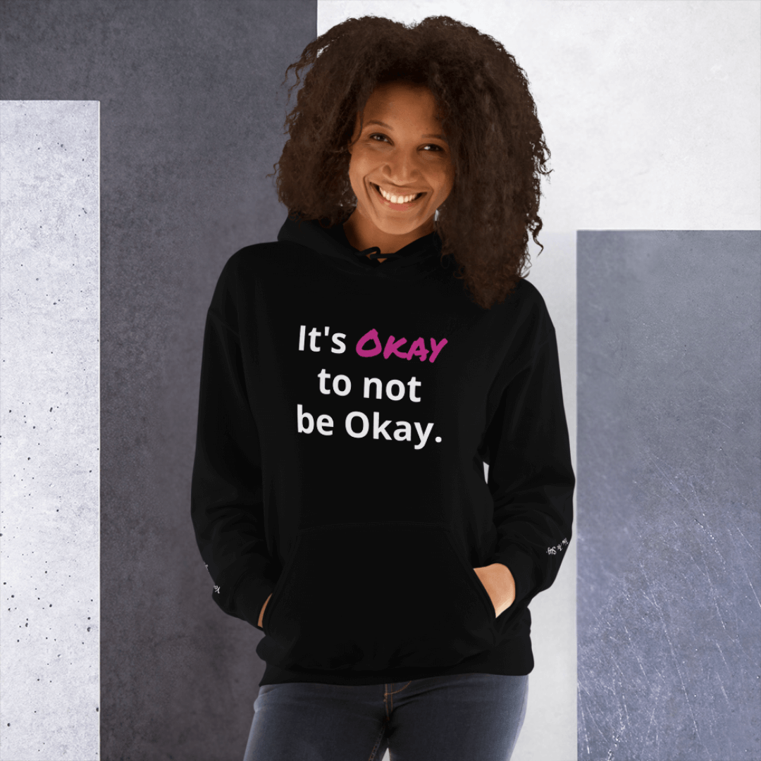 It's Okay to not be Okay v2 - Unisex Hoodie (with Wrist Embroidery)