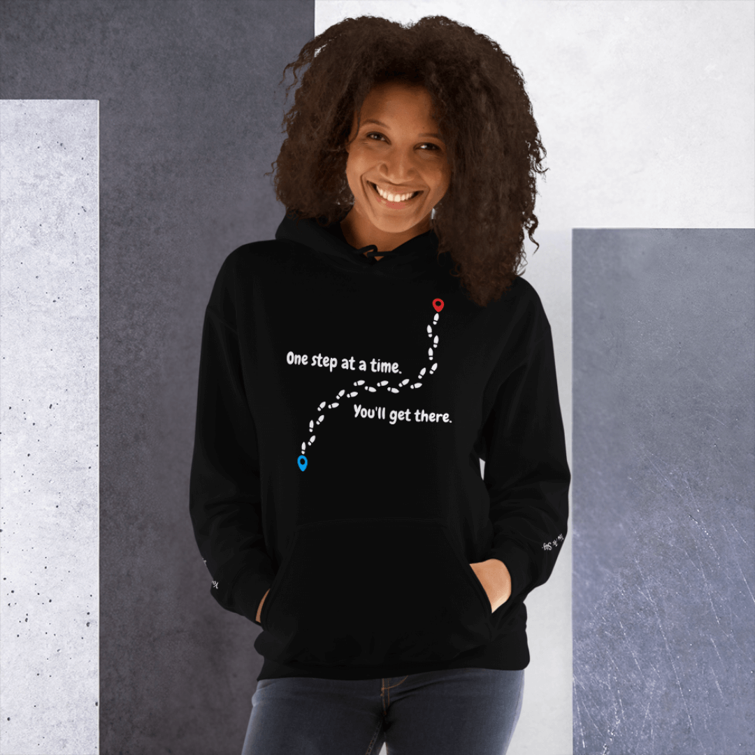 One Step at a Time - Unisex Hoodie (with Wrist Embroidery)
