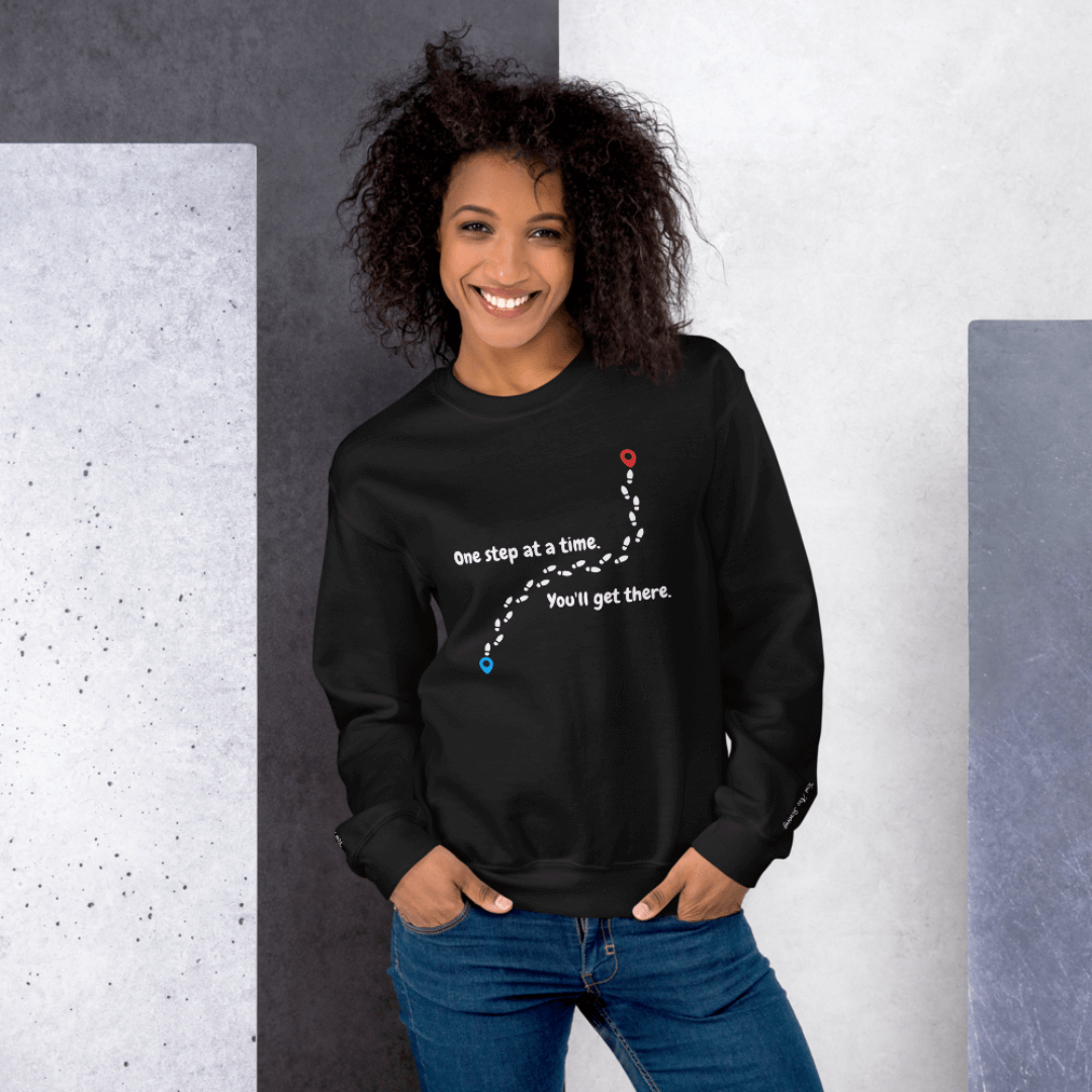 One Step At a Time - Unisex Sweatshirt (with Wrist Embroidery)
