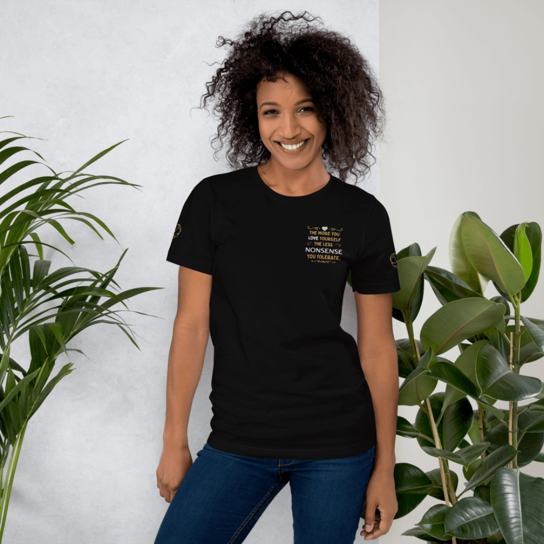 The More You Love Yourself - Unisex T-Shirt (with Left Chest and Sleeve Embroidery)