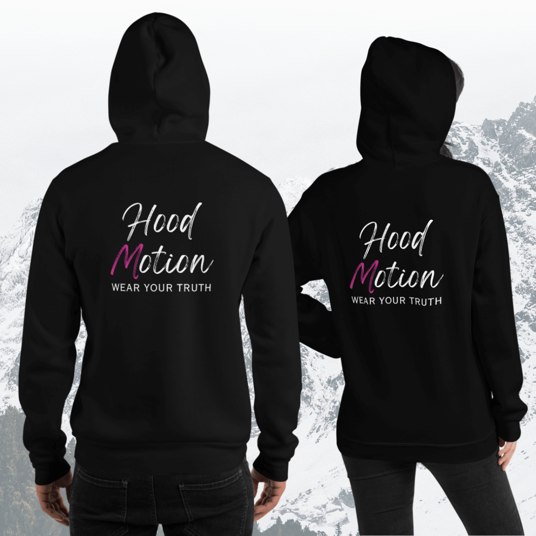 Hood Motion - Unisex Hoodie (with Left Chest and Wrist Embroidery + Back Print)