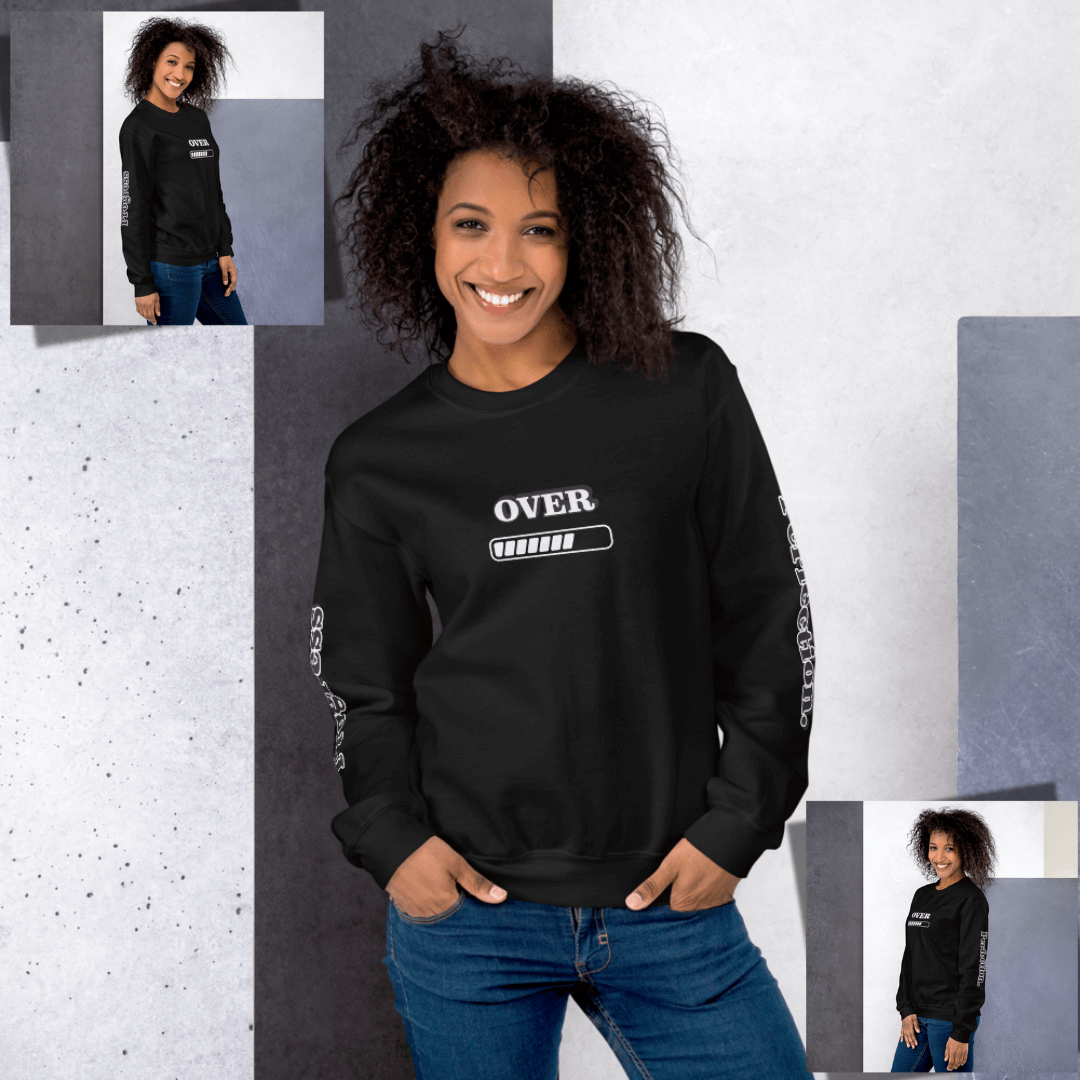 Progress OVER Perfection - Unisex Sweatshirt (with Sleeve Printing)