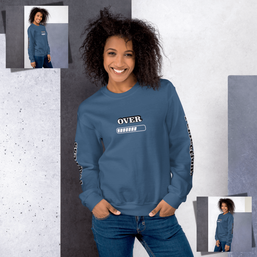 Progress OVER Perfection - Unisex Sweatshirt (with Sleeve Printing)