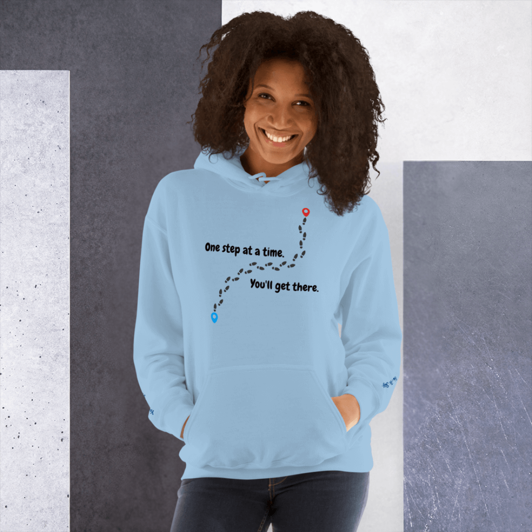 One Step at a Time - Unisex Hoodie (with Wrist Embroidery)