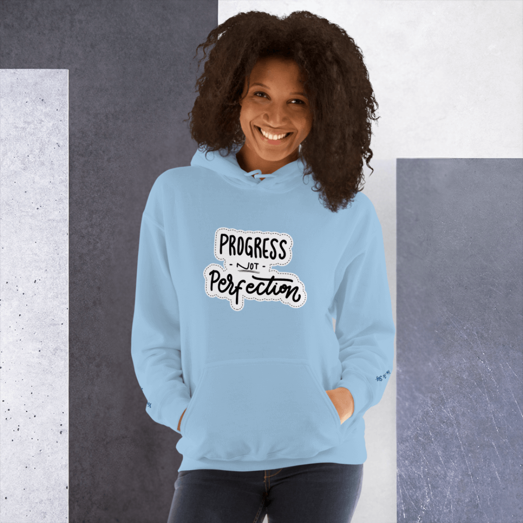 Progress NOT Perfection - Unisex Hoodie (with Wrist Embroidery)