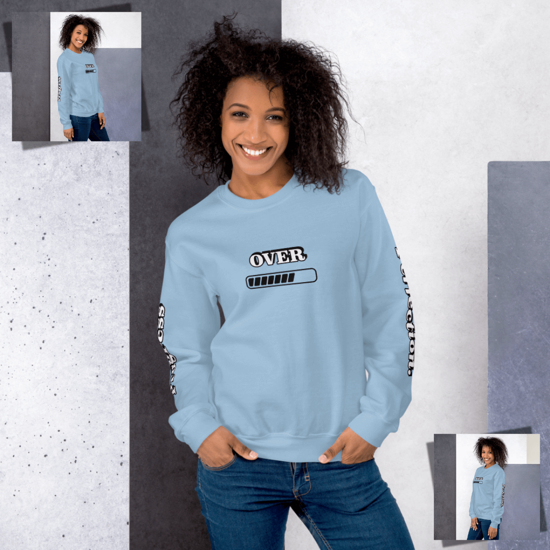 Progress OVER Perfection - Unisex Sweatshirt (with Sleeve Printing)