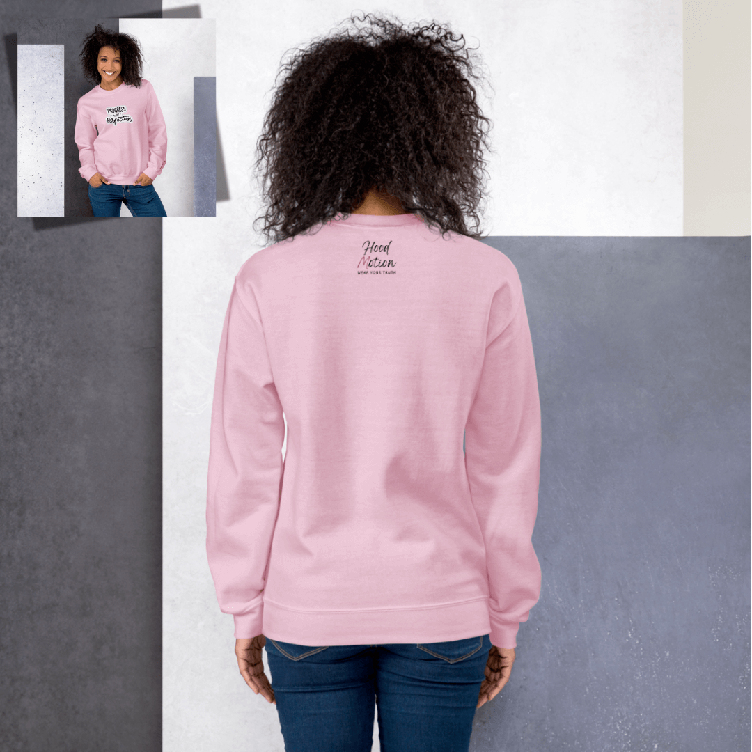 Progress NOT Perfection - Unisex Sweatshirt (with Wrist Embroidery)