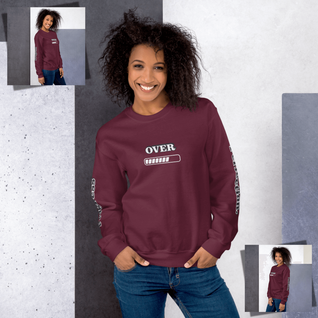 Progress OVER Perfection - Unisex Sweatshirt (with Sleeve Printing)