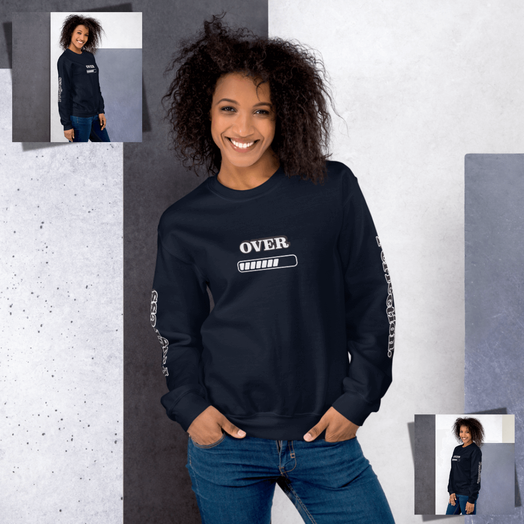 Progress OVER Perfection - Unisex Sweatshirt (with Sleeve Printing)