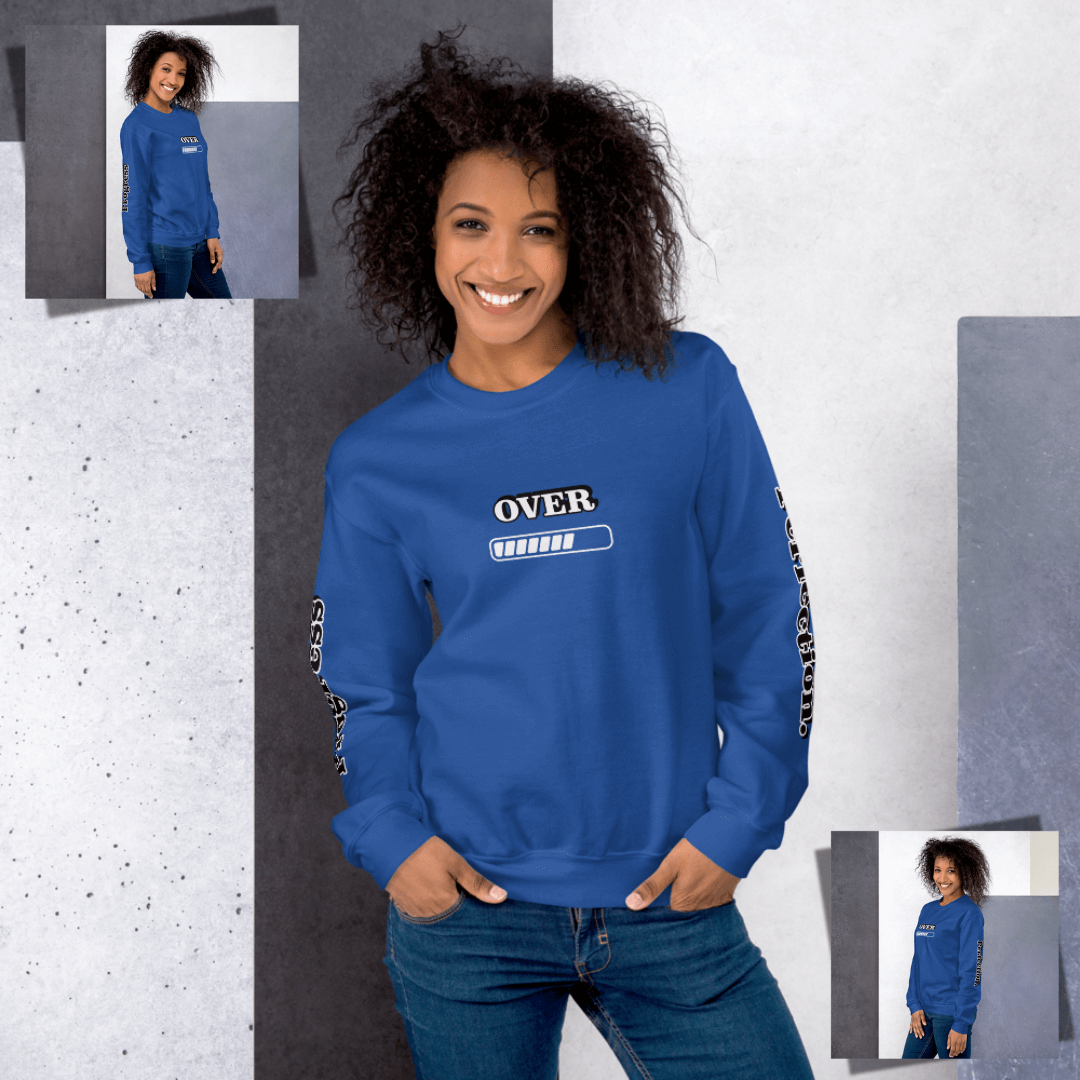 Progress OVER Perfection - Unisex Sweatshirt (with Sleeve Printing)