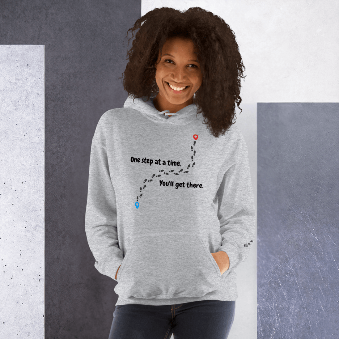 One Step at a Time - Unisex Hoodie (with Wrist Embroidery)