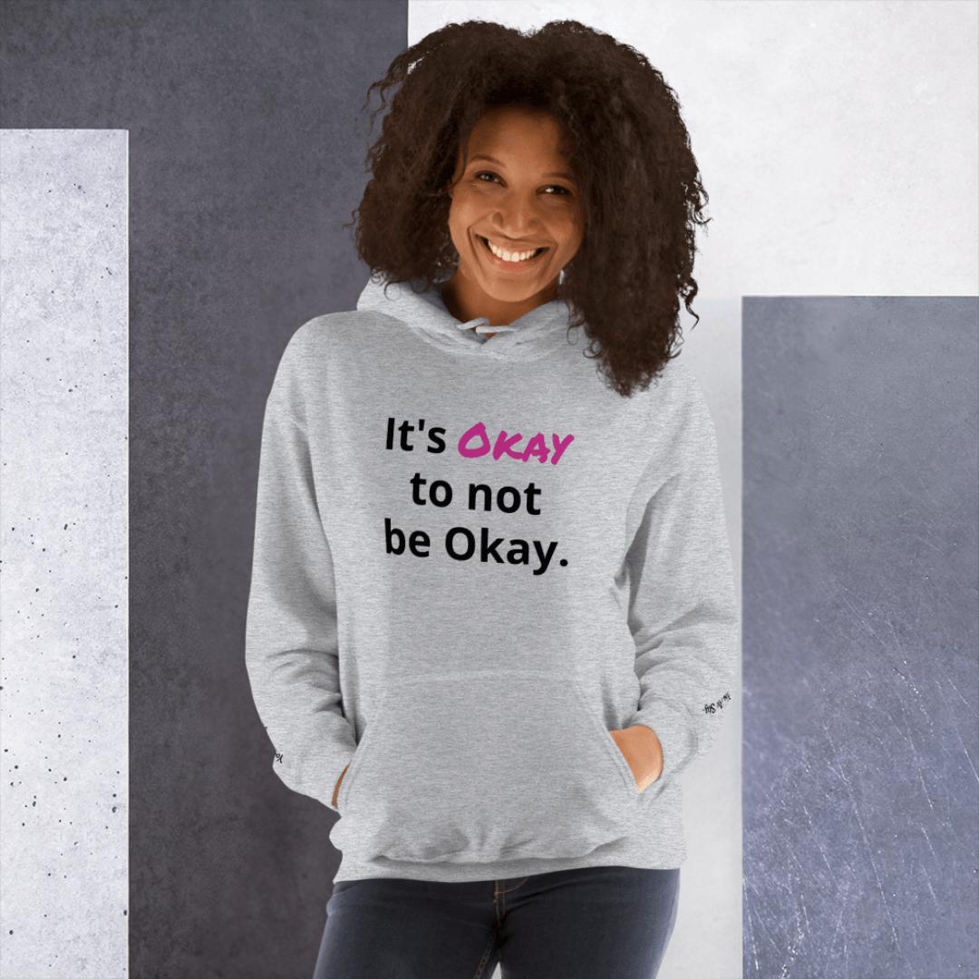 It's Okay to not be Okay v2 - Unisex Hoodie (with Wrist Embroidery)