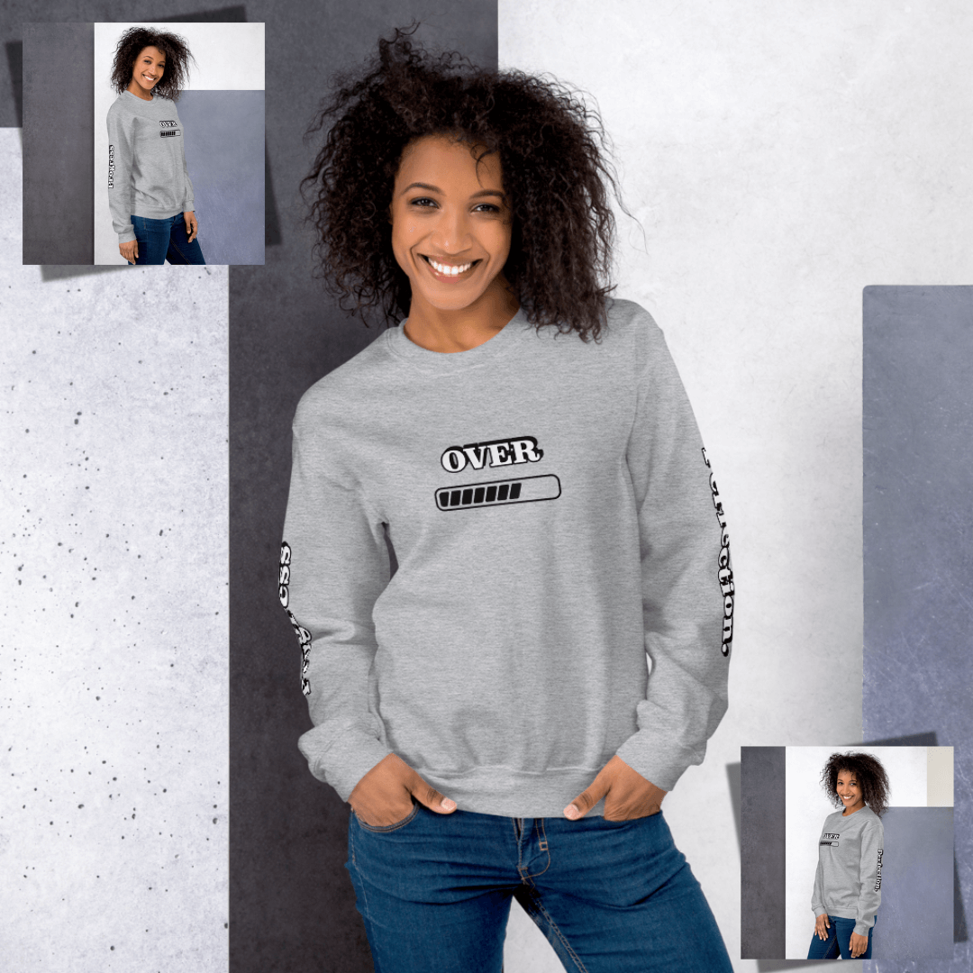 Progress OVER Perfection - Unisex Sweatshirt (with Sleeve Printing)