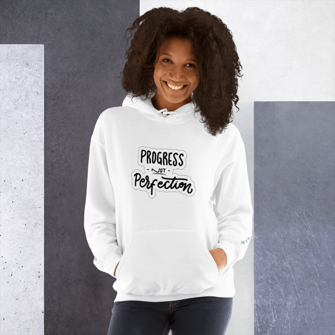 Progress NOT Perfection - Unisex Hoodie (with Wrist Embroidery)