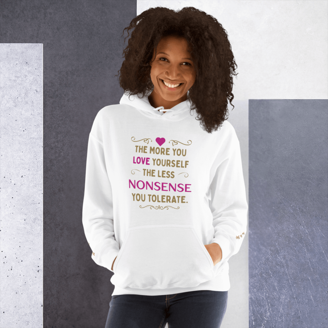 The More You Love Yourself - Unisex Hoodie (with Wrist Embroidery)